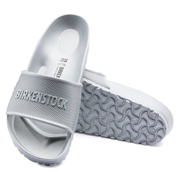 Birkenstock Men's Barbados EVA - Silver Slides Slippers Shoes Size 12 - Picture 2 of 8